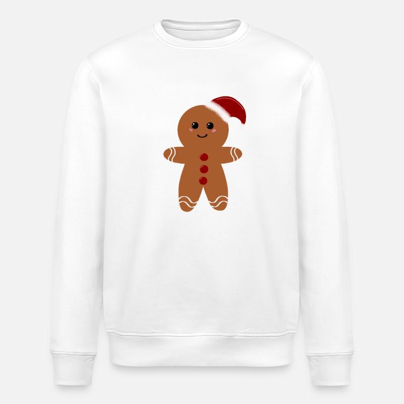 Weihnachts-Lebkuchen - Stanley/Stella Unisex Bio-Sweatshirt ROLLER - Weiß