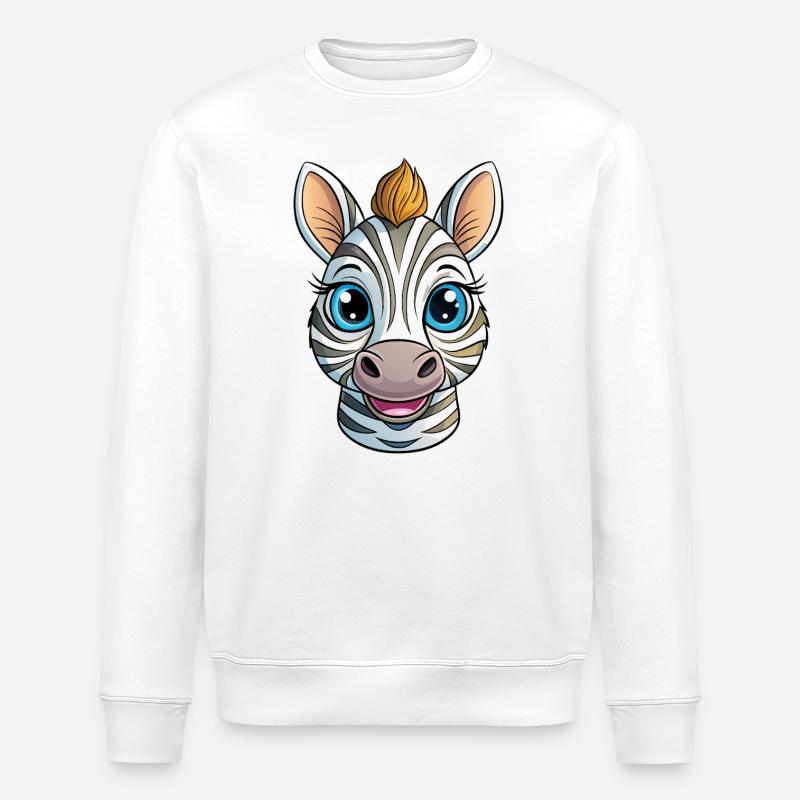 Zebra Head - Stanley/Stella ROLLER Unisex Organic Sweatshirt - white