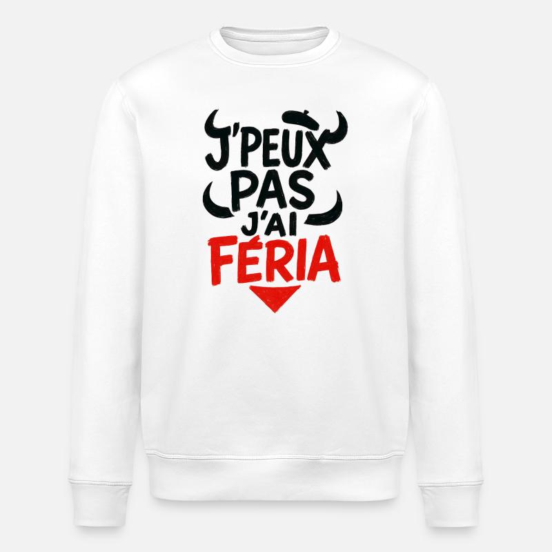 Ich kann nicht, Feria - Stanley/Stella Unisex Bio-Sweatshirt ROLLER - Weiß
