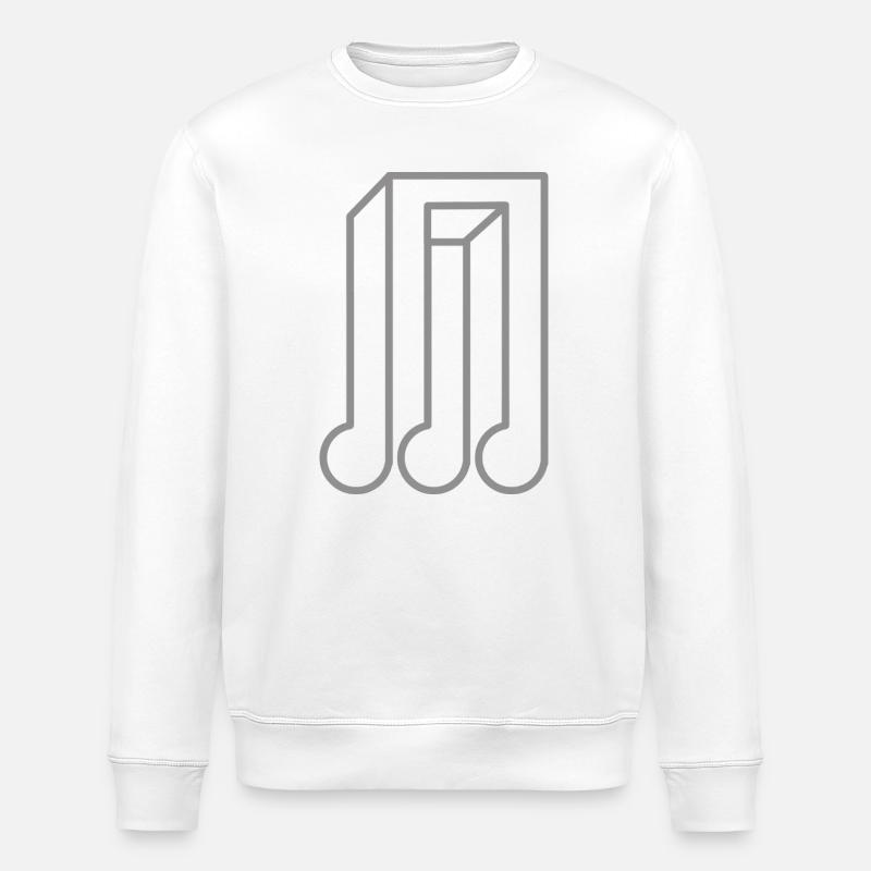 Geometric Touch 3D Illusion Optical Illusion - Stanley/Stella ROLLER Unisex Organic Sweatshirt - white