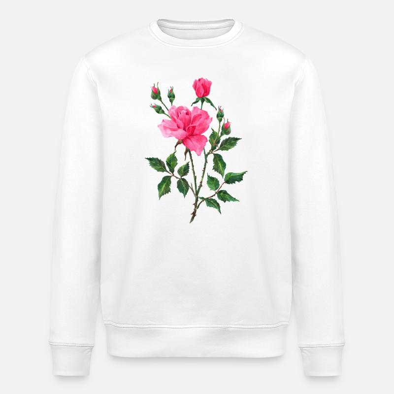 Fleur - Sweat bio ROLLER Stanley/Stella Unisexe - blanc