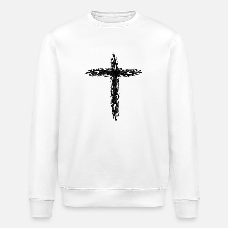 Croix de Jésus - Sweat bio ROLLER Stanley/Stella Unisexe - blanc