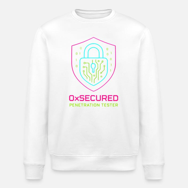 Shield 0xSecure Cyber-Penetrationstester - Stanley/Stella Unisex Bio-Sweatshirt ROLLER - Weiß