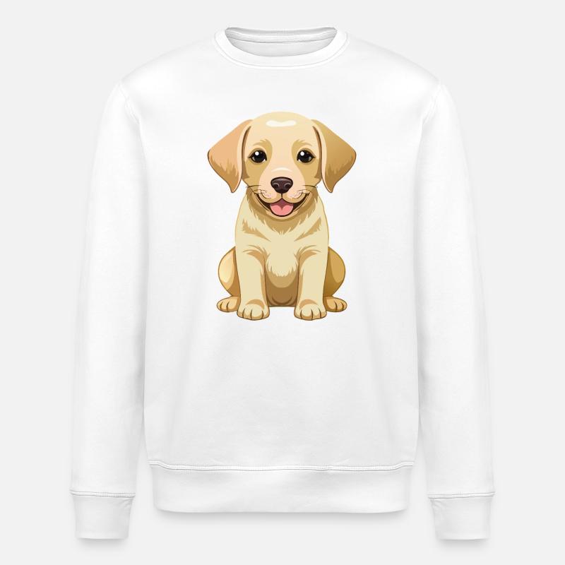 süßer Labrador Retriever - Stanley/Stella Unisex Bio-Sweatshirt ROLLER - Weiß