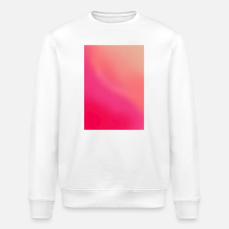 Gradient - Wellen rosa rot personalisierbar - Stanley/Stella Unisex Bio-Sweatshirt ROLLER - Weiß