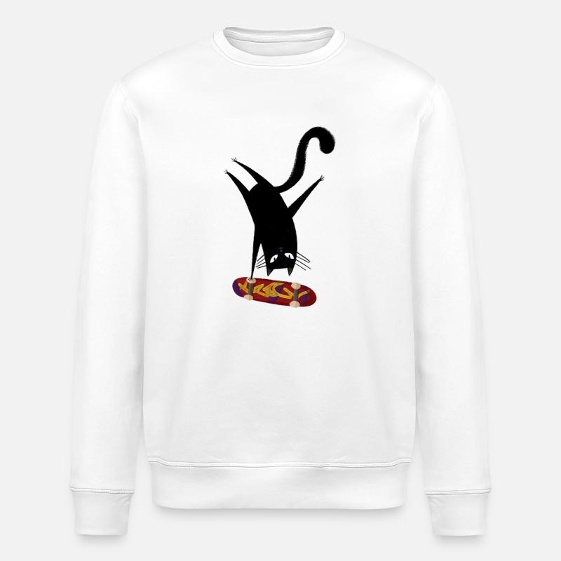 Skateboard pour chat - Sweat bio ROLLER Stanley/Stella Unisexe - blanc