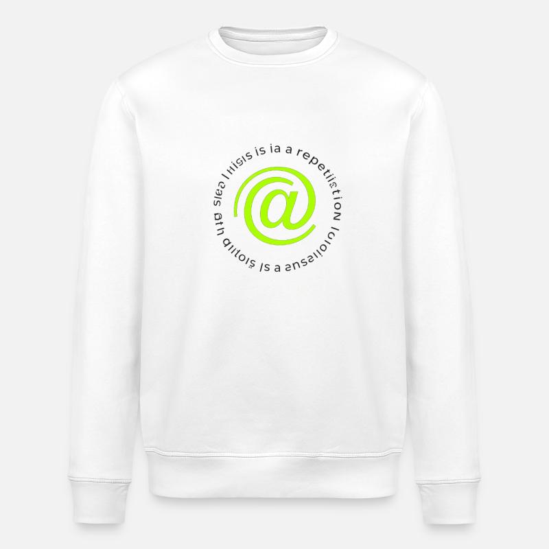 Neon @ Circle Logo-Replikation - Stanley/Stella Unisex Bio-Sweatshirt ROLLER - Weiß