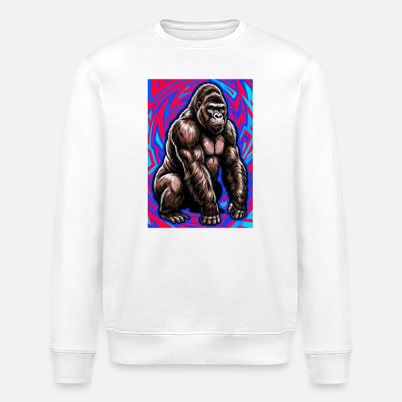 gorille - Sweat bio ROLLER Stanley/Stella Unisexe - blanc