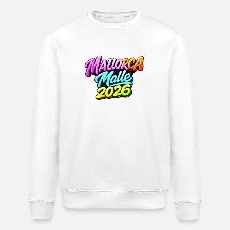Mallorca, Malle, 2026 - Stanley/Stella Unisex Bio-Sweatshirt ROLLER - Weiß