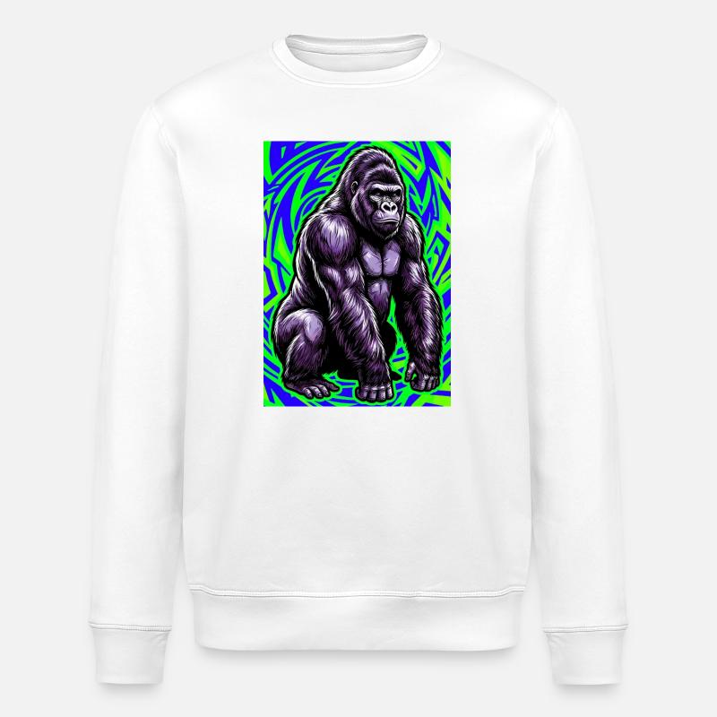 gorille - Sweat bio ROLLER Stanley/Stella Unisexe - blanc