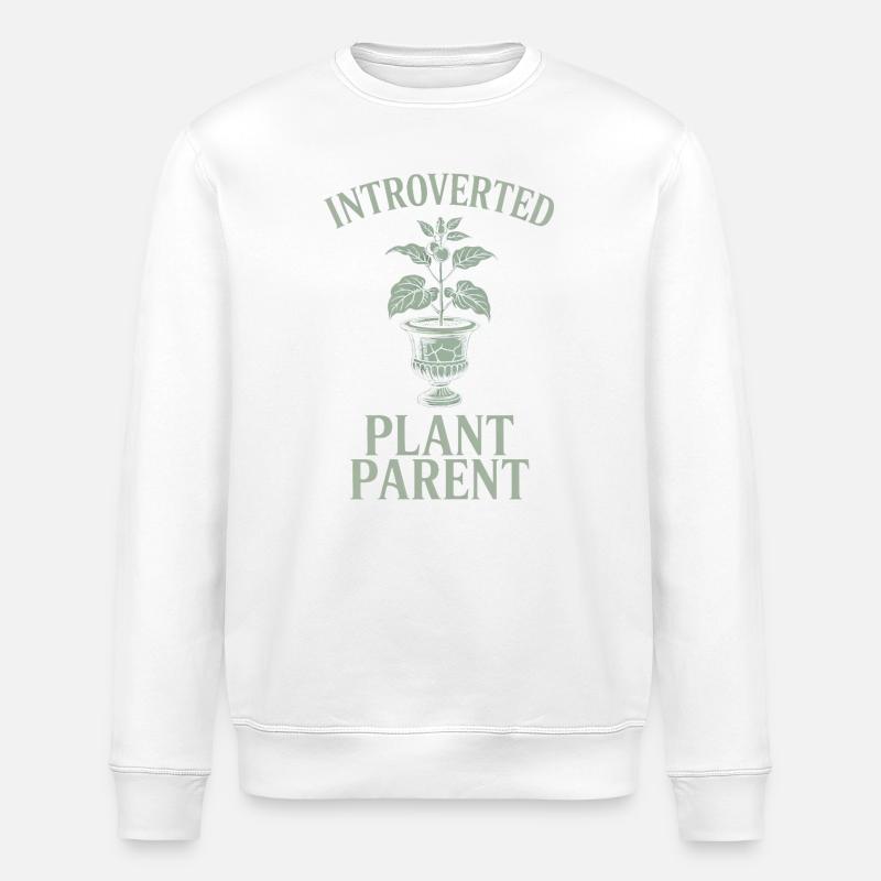 Introvertierter Pflanzenelternteil - Stanley/Stella Unisex Bio-Sweatshirt ROLLER - Weiß