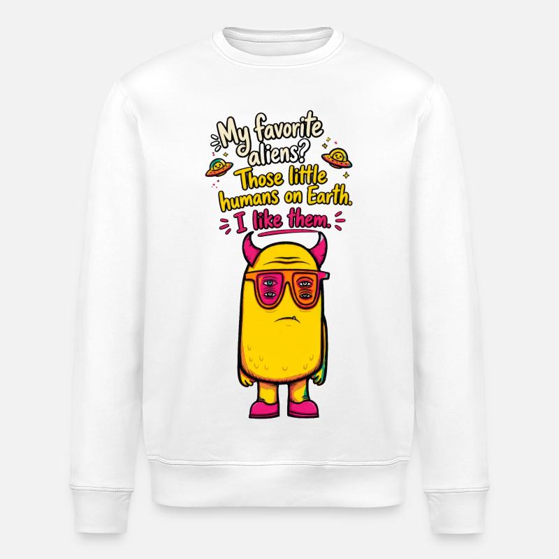Mes extraterrestres préférés ? Design extraterrestre drôle - Sweat bio ROLLER Stanley/Stella Unisexe - blanc