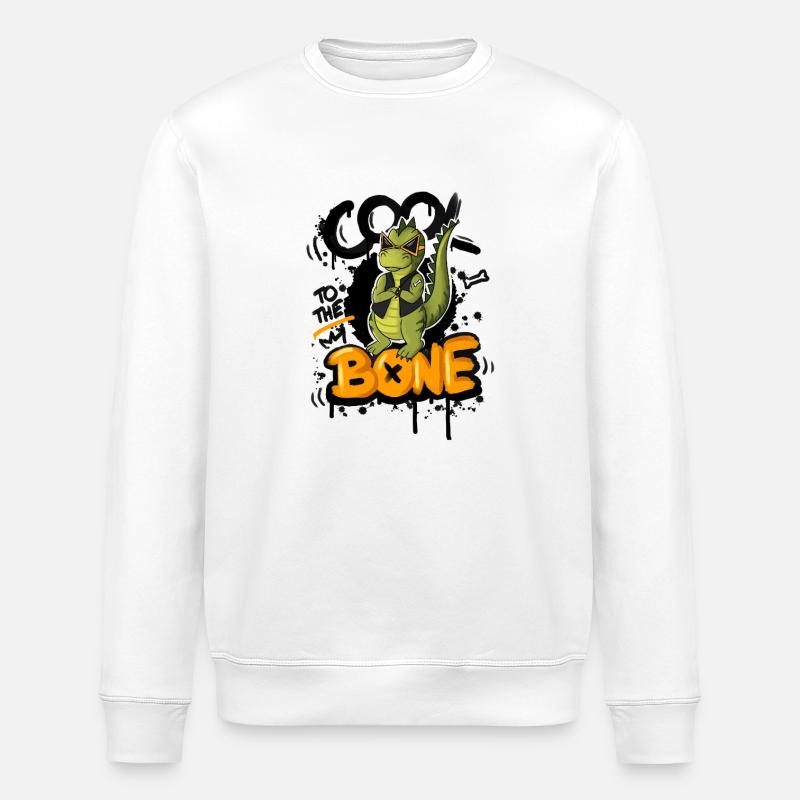 Police Dino BONE Casual - Sweat bio ROLLER Stanley/Stella Unisexe - blanc