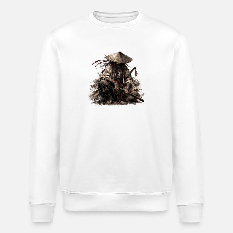 Shadow Ronin Samurai - Stanley/Stella ROLLER Unisex Organic Sweatshirt - white