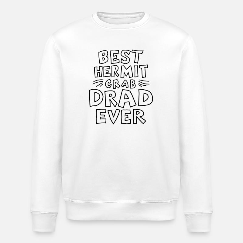 Bester Einsiedlerkrebs-Papa - Stanley/Stella Unisex Bio-Sweatshirt ROLLER - Weiß