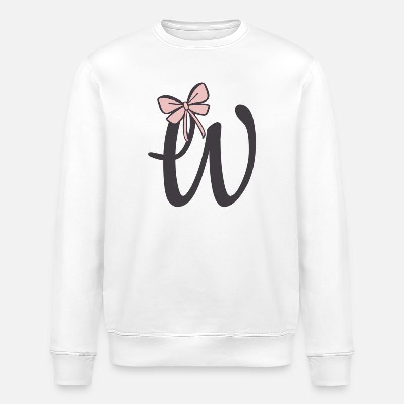 Lettre initiale W - Sweat bio ROLLER Stanley/Stella Unisexe - blanc