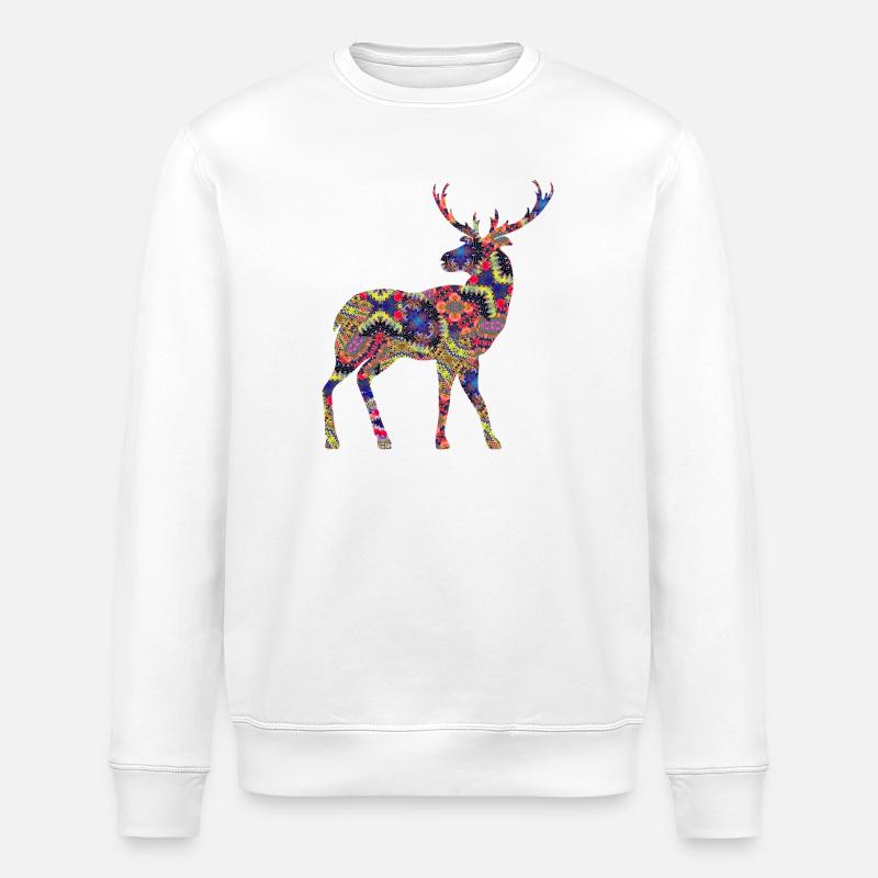 Hirsch - Stanley/Stella Unisex Bio-Sweatshirt ROLLER - Weiß