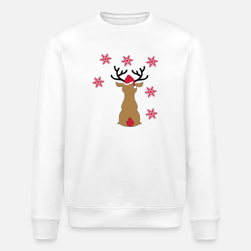 Elch - Stanley/Stella Unisex Bio-Sweatshirt ROLLER - Weiß