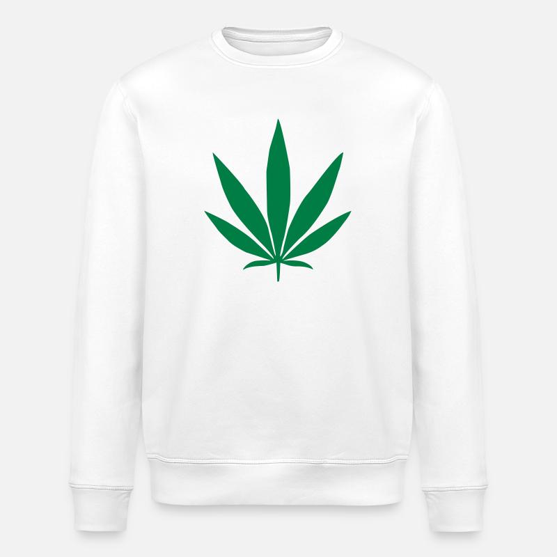 Plante de cannabis - Sweat bio ROLLER Stanley/Stella Unisexe - blanc
