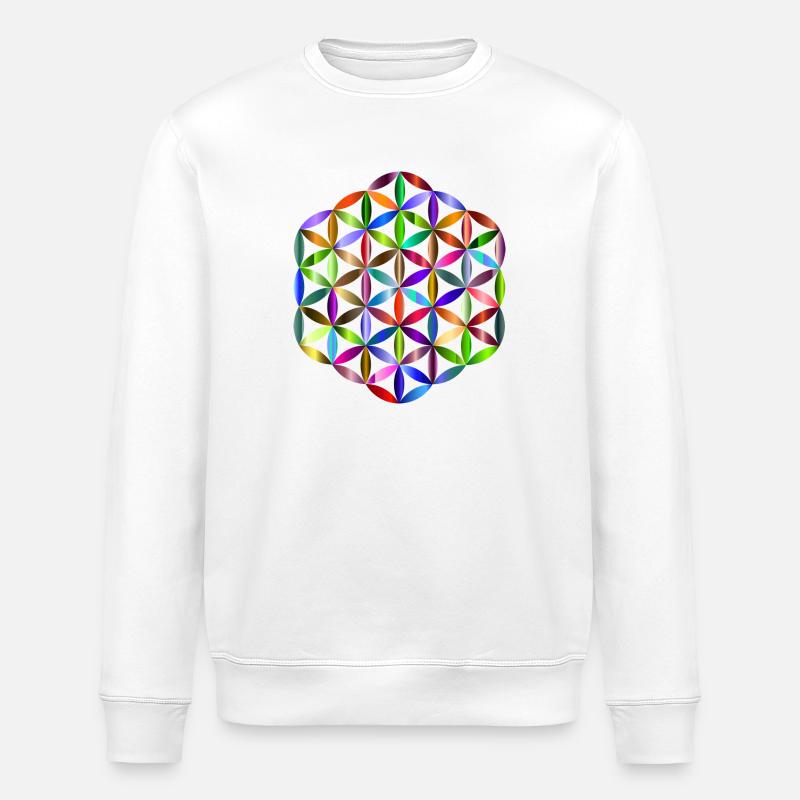 Blume des Lebens - Stanley/Stella Unisex Bio-Sweatshirt ROLLER - Weiß