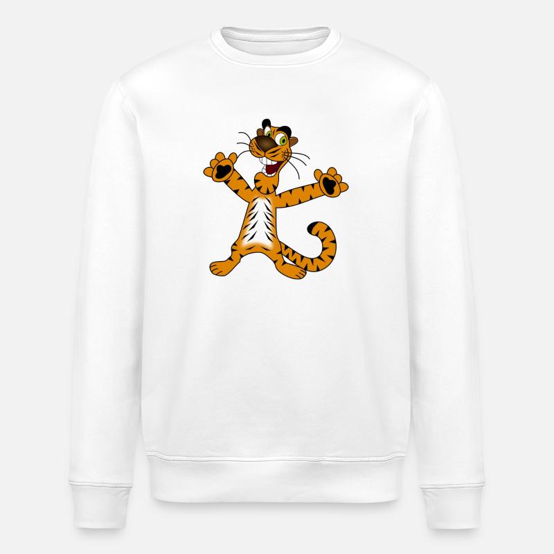 tiger - Stanley/Stella Unisex Bio-Sweatshirt ROLLER - Weiß