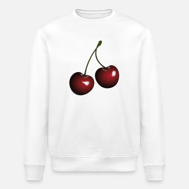 Kirschen - Stanley/Stella Unisex Bio-Sweatshirt ROLLER - Weiß