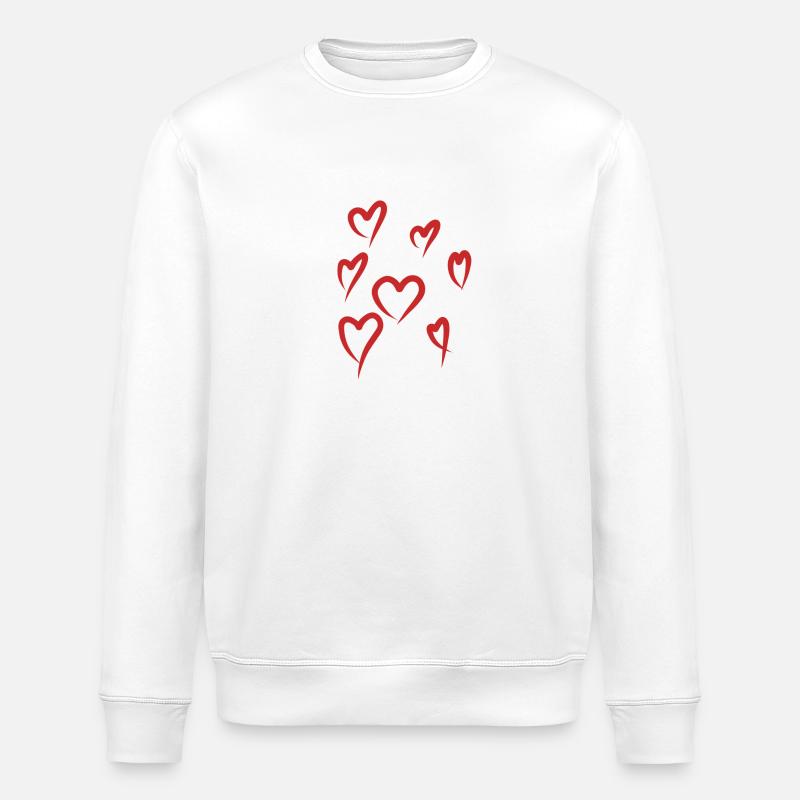 Herzchen - Stanley/Stella Unisex Bio-Sweatshirt ROLLER - Weiß