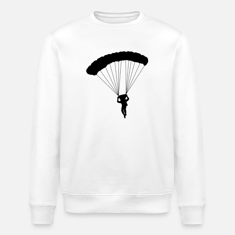 parachute parachuting skydiver - Sweat bio ROLLER Stanley/Stella Unisexe - blanc