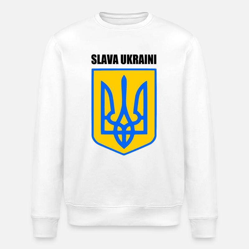 Slava ukraini - Stanley/Stella Unisex Bio-Sweatshirt ROLLER - Weiß