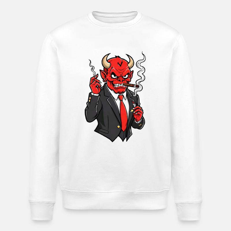 Red Devil - Stanley/Stella ROLLER Unisex Organic Sweatshirt - white