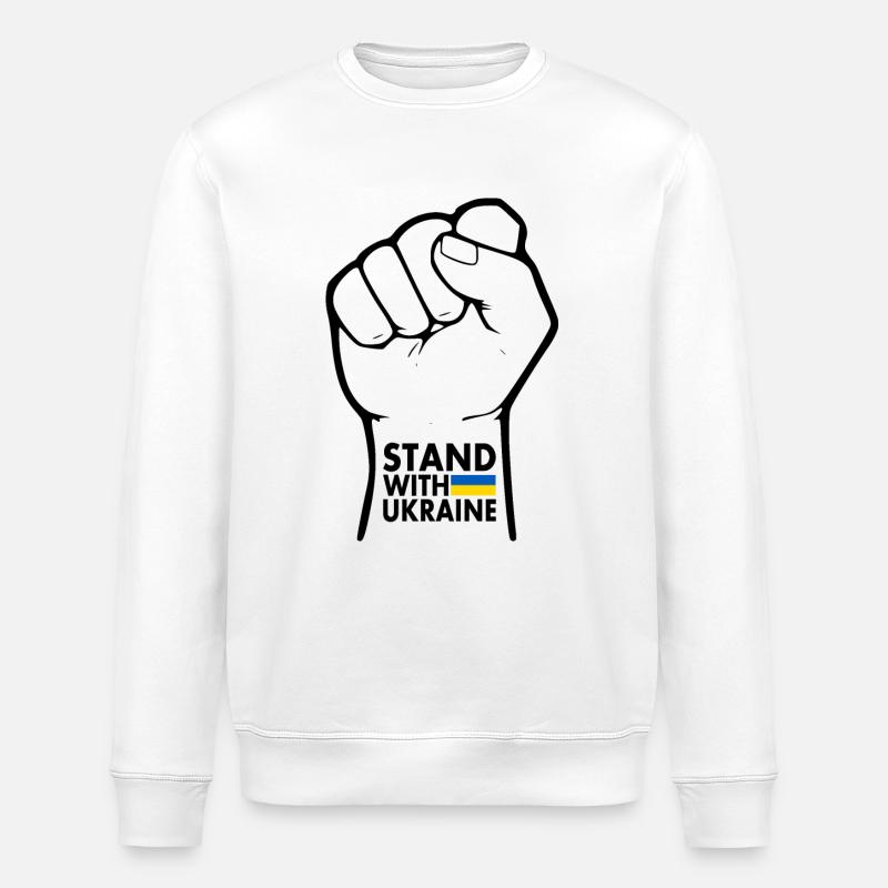 stand with ukraine - Sweat bio ROLLER Stanley/Stella Unisexe - blanc