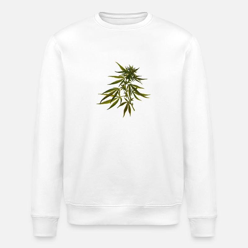 Cannabis - Stanley/Stella Unisex Bio-Sweatshirt ROLLER - Weiß