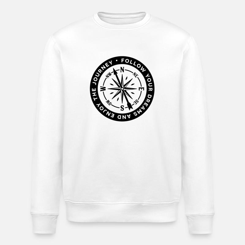 compass - Stanley/Stella ROLLER Unisex Organic Sweatshirt - white