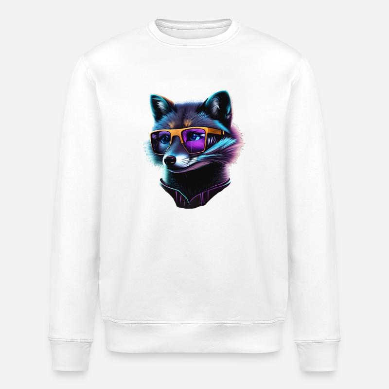 Fox - Stanley/Stella ROLLER Unisex Organic Sweatshirt - white