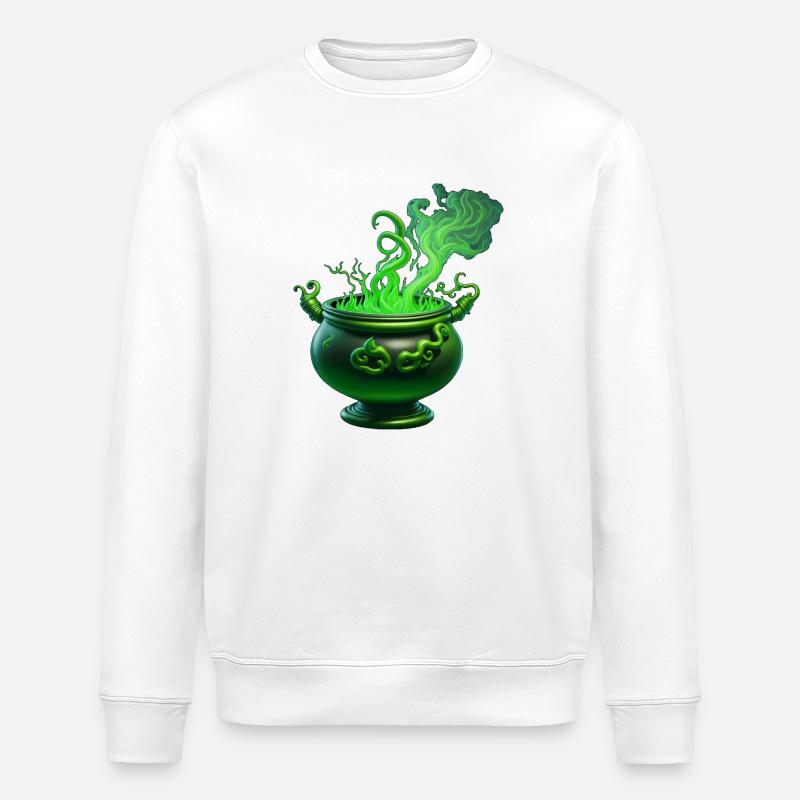 Witch's Cauldron - Stanley/Stella ROLLER Unisex Organic Sweatshirt - white