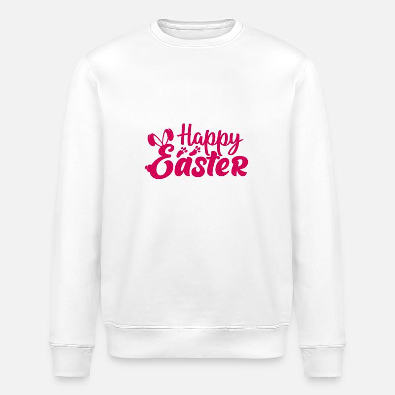 Frohe Ostern - Stanley/Stella Unisex Bio-Sweatshirt ROLLER - Weiß