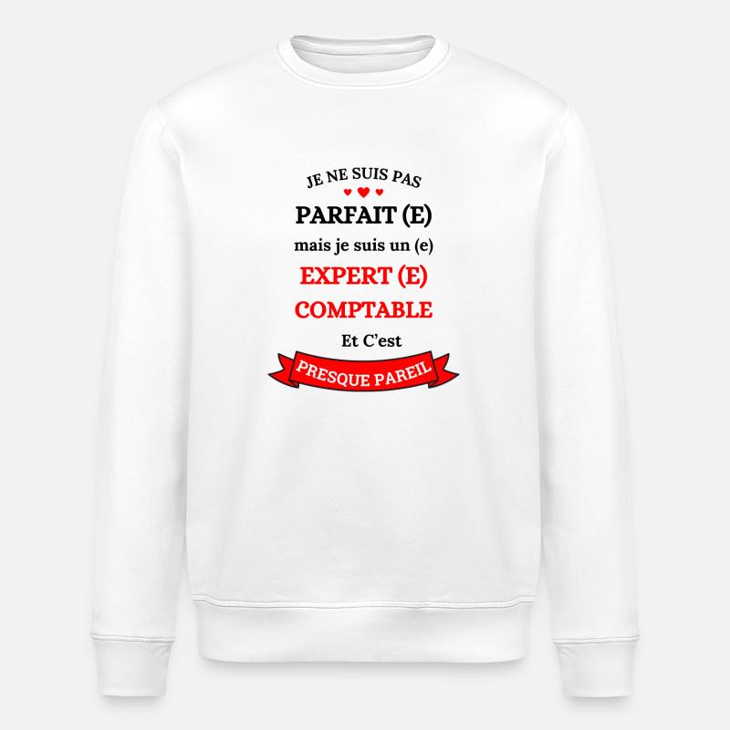 PERFEKTER WIRTSCHAFTSPRÜFER - Stanley/Stella Unisex Bio-Sweatshirt ROLLER - Weiß