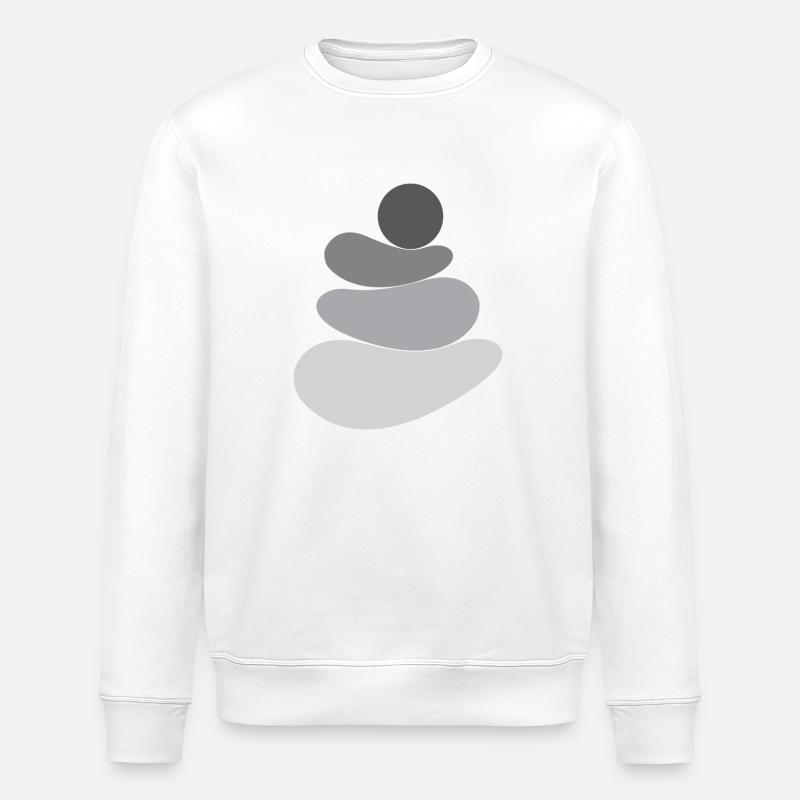 Graues Stein-/Felsen-Logo - Stanley/Stella Unisex Bio-Sweatshirt ROLLER - Weiß
