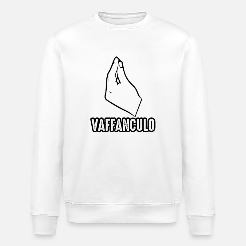Italy Italian Vaffanculo - Stanley/Stella ROLLER Unisex Organic Sweatshirt - white