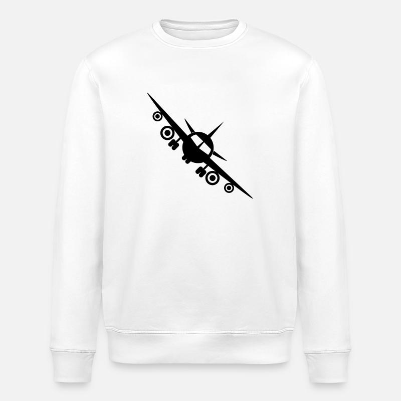 Fly a plane - Stanley/Stella ROLLER Unisex Organic Sweatshirt - white