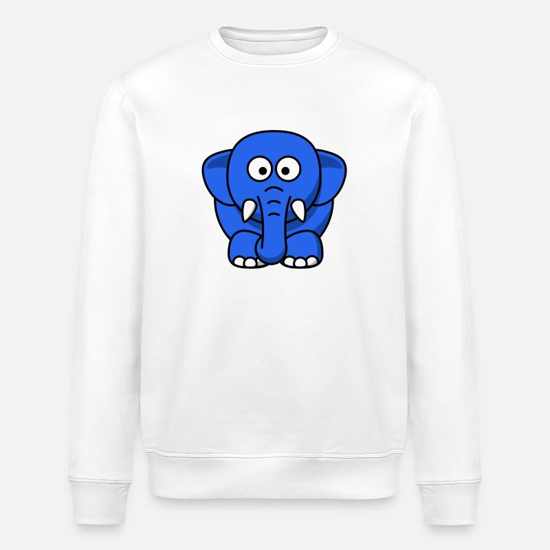 blauer Elefant - Sweat bio ROLLER Stanley/Stella Unisexe - blanc