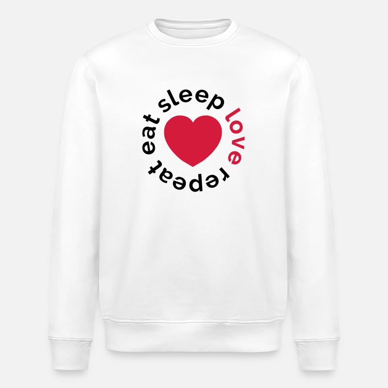manger sommeil amour répéter - Sweat bio ROLLER Stanley/Stella Unisexe - blanc