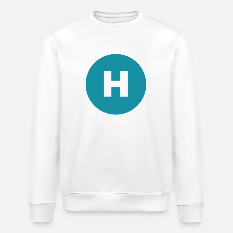 Buchstabe - H - Stanley/Stella Unisex Bio-Sweatshirt ROLLER - Weiß