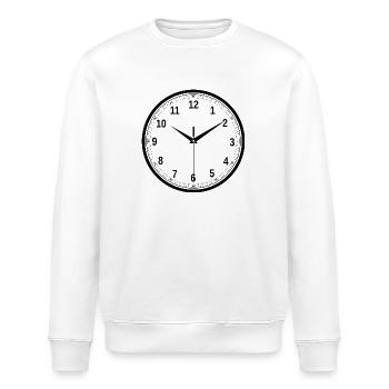 Uhr - Stanley/Stella Unisex Bio-Sweatshirt ROLLER - Weiß - Vorne - Nik (191cm)