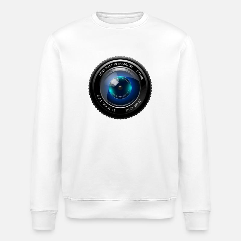 Kamera Linse - Stanley/Stella Unisex Bio-Sweatshirt ROLLER - Weiß