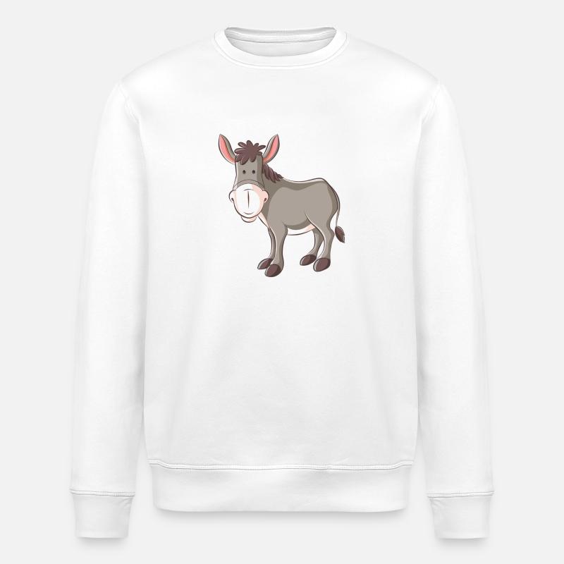 Esel - Stanley/Stella Unisex Bio-Sweatshirt ROLLER - Weiß