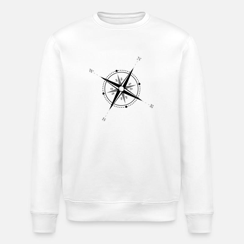 compass - Stanley/Stella ROLLER Unisex Organic Sweatshirt - white