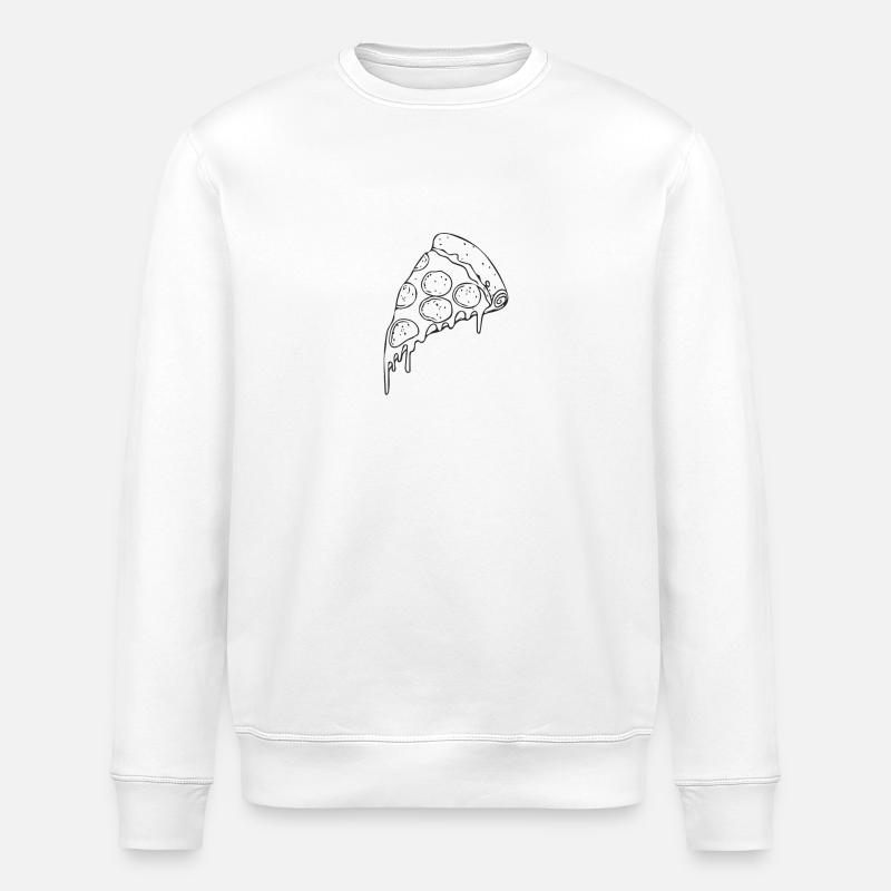 Pizza slice - Stanley/Stella ROLLER Unisex Organic Sweatshirt - white