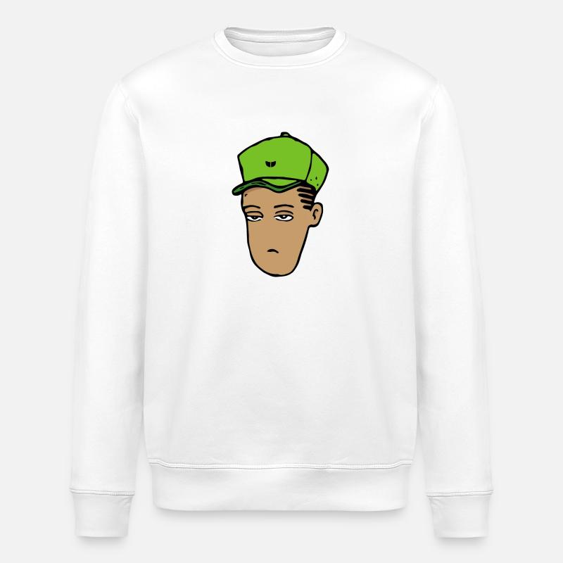 Hip-Hop Head - Stanley/Stella ROLLER Unisex Organic Sweatshirt - white