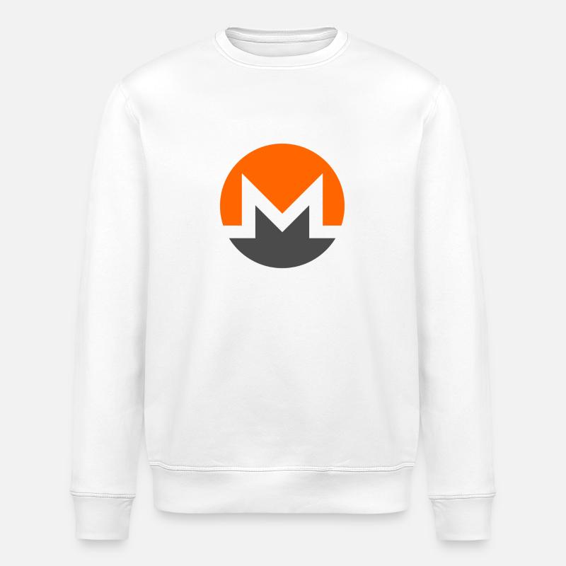 Monero Logo Coin - Sweat bio ROLLER Stanley/Stella Unisexe - blanc
